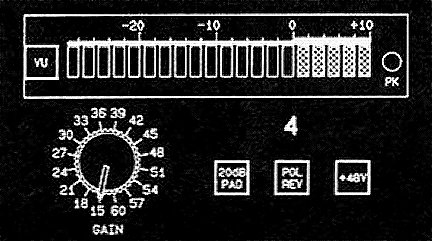 M-2 Channel Detail With 20dB Pad Switch